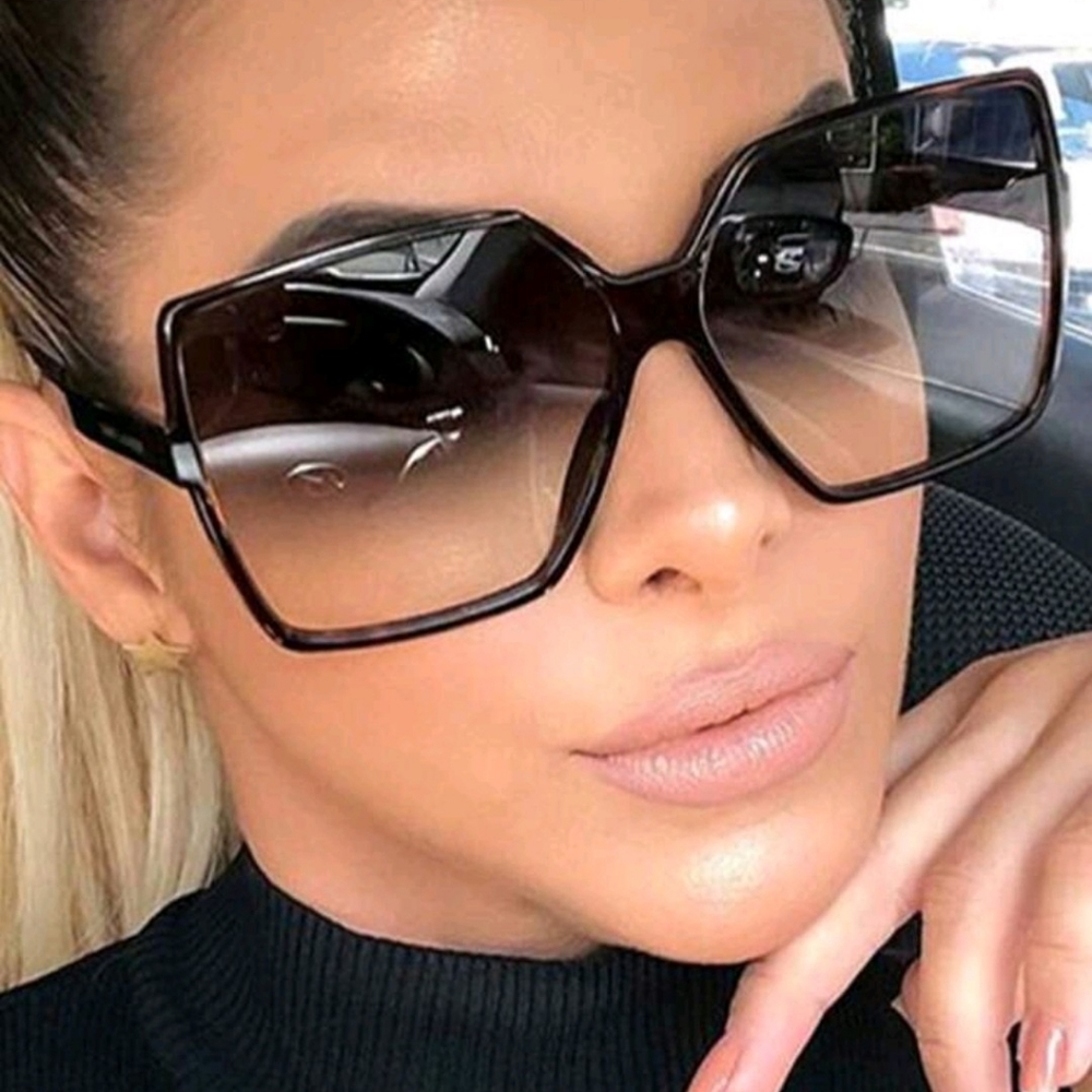 Purple and Black Geometric Sunglasses